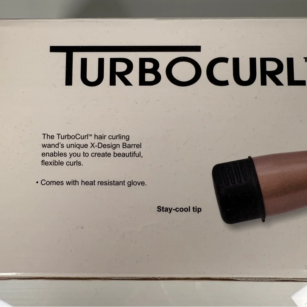 Turbo Power TurboCurl Hair Curling Styling Wand X Barrel 1.25” Temp Control